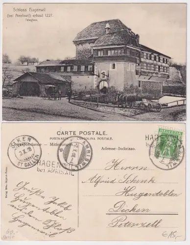41841 Ak Schloss Hagenwil (bei Amriswil) Schweiz erbaut 1227, 1908