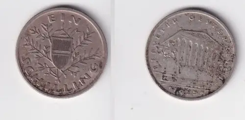 1 Schilling Silber Münze Österreich Parlamentsgebäude 1925 ss+ (159117)