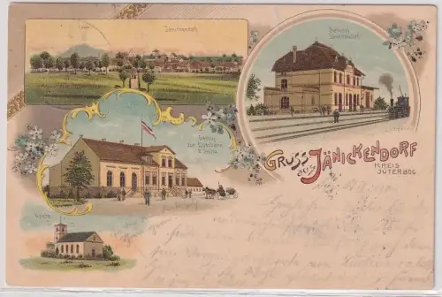 09760 Ak Lithographie Gruß aus Jänickendorf Kreis Jüterbog 1901