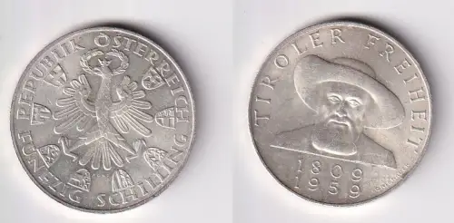 50 Schilling Silber Münze Österreich 1959 Tiroler Freiheit 1809-1959 (146275)