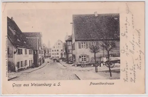 70652 Ak Gruß aus Weissenburg a.S. Frauenthorstrasse 1904