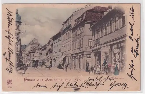 904941 Ak Gruß aus Schweinfurt am main Spitalstrasse 1903