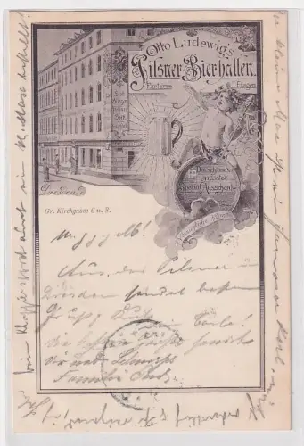 13402 Ak Dresden Große Kirchgasse Pilsner Bierhallen 1897