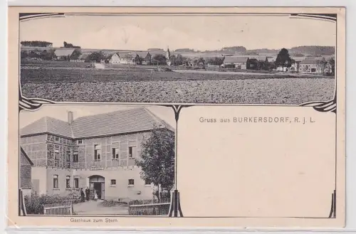 63734 Mehrbild Ak Gruß aus Burkersdorf R.j.L. Gasthaus zum Stern 1920