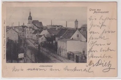 59406 Ak Gruß aus Markranstädt Lütznerstrasse 1907