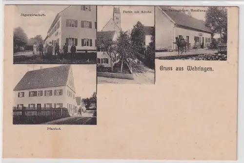 50058 Mehrbild Ak Gruß aus Wehringen Jägerwirtschaft usw. um 1920