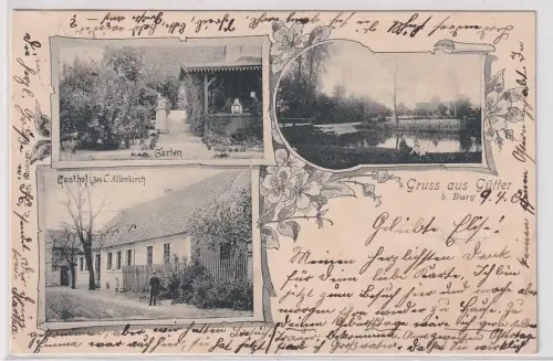 58979 Mehrbild Ak Gruß aus Gütter bei Burg Gasthof usw. 1901