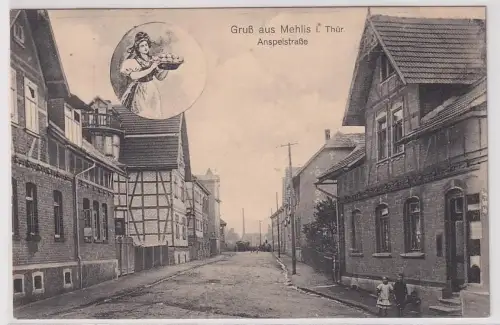 70771 Ak Gruß aus Mehlis in Thüringen Anspelstrasse 1917