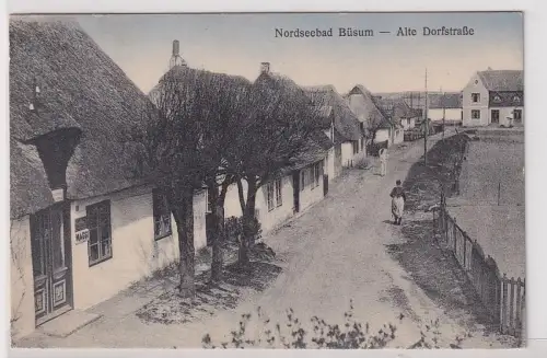 59544 Ak Nordseebad Büsum alte Dorfstrasse um 1910