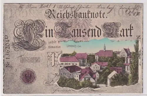 43882 Geldschein Ak Limbach in Sachsen Panorama 1913 