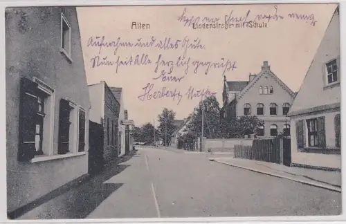 45428 Ak Alten bei Dessau Lindenstraße mit Schule 1919
