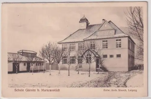 10367 Ak Schule Gärnitz bei Markranstädt 1914