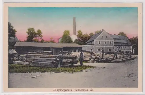 29702 Ak Dampfsägewerk Niederwiesa in Sachsen um 1910