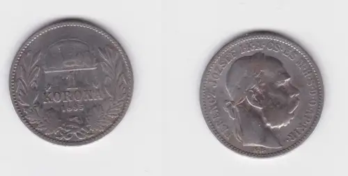 1 Krone Silber Münze Österreich 1895 f.ss (172600)