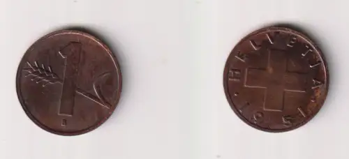 1 Rappen Kupfer Münze Schweiz 1951 B vz (109349)