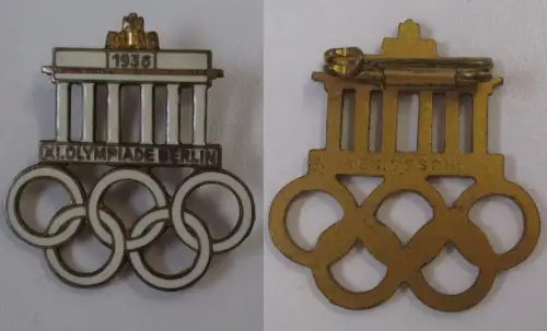 Abzeichen XI. Olympiade Berlin 1936 - Hermann Aurich aus Dresden (172456)