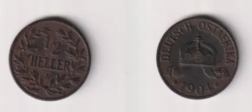 1/2 Heller Kupfer Münze Deutsch Ostafrika 1904 A f.ss (103302)
