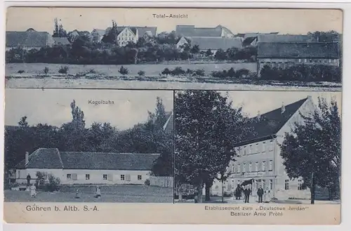 907245 Mehrbild Ak Göhren bei Altenburg S.-A. Gasthof "Zum deutschen Jordan" 191