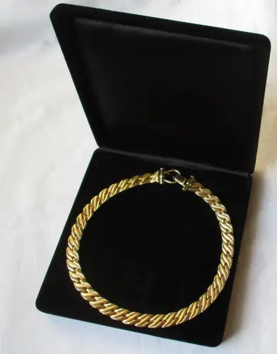 elegante 585er Gold Halskette Gliederkette mit Omega Verschluss (110661)