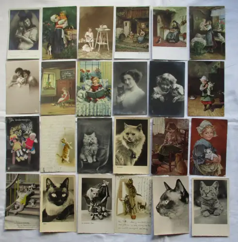 107169/70 hübsche Ak mit Katzen Motiven ab etwa 1910