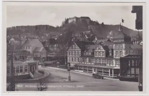 74419  Ak 253. Blankenburg-Harz. Gebirgshotel, Kurhaus u. Schloß. um 1930