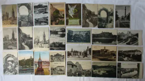 114626/100 Ak Halle an der Saale Stadtansichten etwa 1900 bis 1940