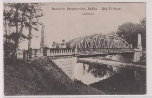 43108 Ak Nedlitz (Potsdam) Restaurant Schweizerhaus Südbrücke um 1920