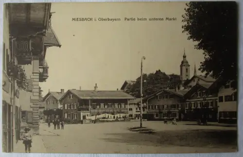 25689 AK Miesbach in Oberbayern Partie beim unteren Markt 1911