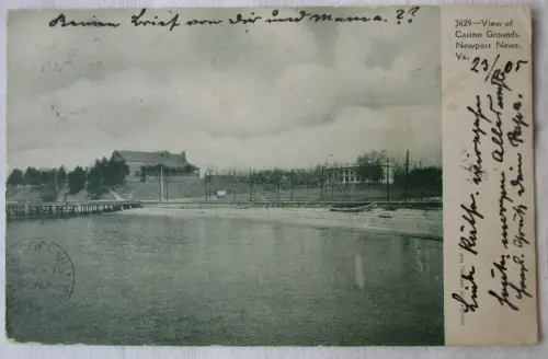 13805 Ak Newport News Virginia View of Casino Grounds 1905