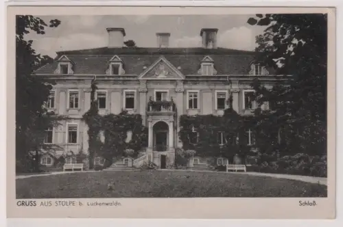 44767 Ak Gruss aus Stolpe bei Luckenwalde Schloß 1941