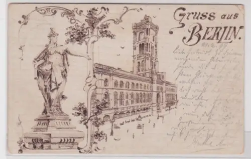 906643 Ak Gruss aus BERLIN.  1899