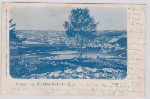 908021 Ak Gruss aus Burkhardtsdorf.  1900