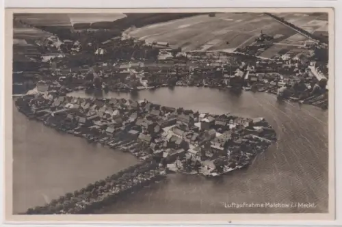 35944 Ak Malchow in Mecklenburg Junkers Luftbild 1930