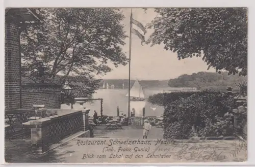 48303 Ak Nedlitz (Potsdam) Restaurant Schweizerhaus Blick zum Lehnitzsee 1906