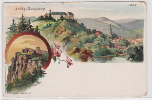 73003 Ak Blankenburg/HARZ. Schloss Blankenburg. Regenstein.  um 1930