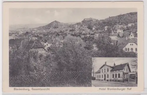 32586 Ak Blankenburg, Gesamtansicht. Hotel Blankenburger Hof. um 1940