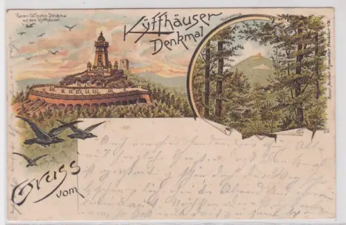 44803 Ak Gruss vom Kyffhäuser Denkmal.Mehrbild:Kaiser-Wilhelm-Denkmal...1896