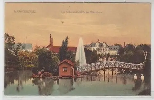 59297 Ak Marktredwitz am Schwanenteich im Stadtpark 1929