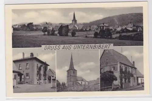 75482 AK Gruss aus Unternbibert - Panorama mit Kirche um 1930