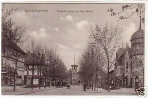18910 Ak Gr. Lichterfelde West Bahnhof mit Bazar 1910