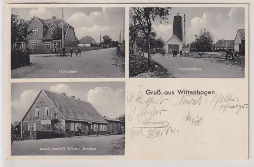 75338 Mehrbild Ak Gruß aus Wittenhagen Gastwirtschaft usw. 1938