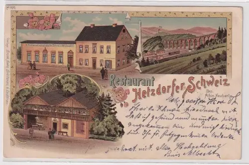 96222 Ak Lithographie Restaurant Hetzdorfer Schweiz 1904