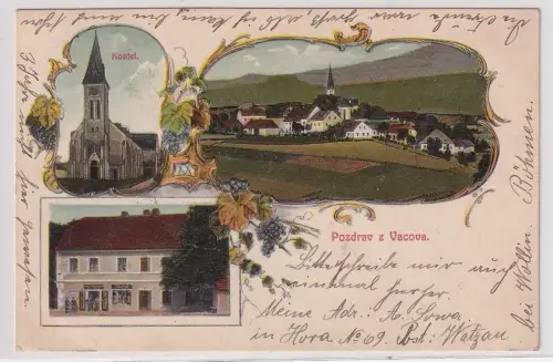 92486 Mehrbild Ak Pozdrav z Vacova Kostel 1911