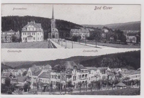 99300 Mehrbild Ak Bad Elster Brunnenberg Carolastraße Lindenstraße 1930