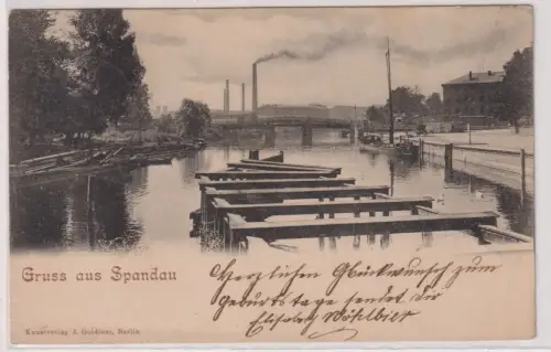 86512 Ak Gruss aus Spandau 1904