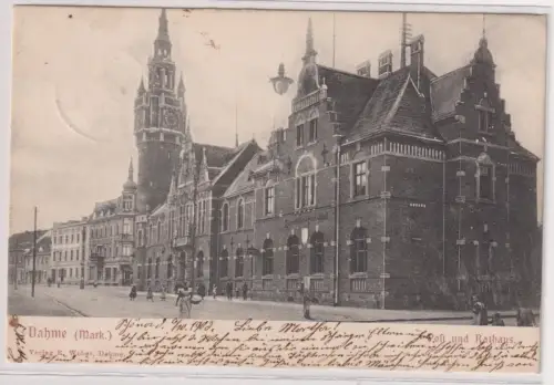 902653 Ak  Dahme (Mark) Post und Rathaus 1903
