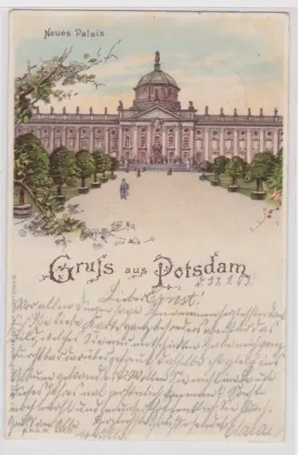 92007 Ak Gruss aus Potsdam. Neues Palais. 1903