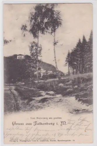 903796 Ak Gruss aus Falkenberg i. M. Vom Majorsweg aus gesehen. um 1930