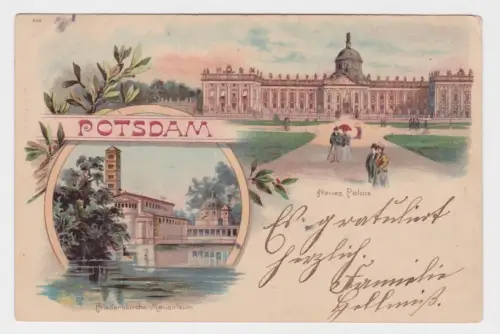 05203 Ak POTSDAM. Neues Palais. Friedenskirche Mausoleum. 1902