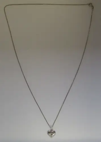 925er Sterling Silber Halskette mit Kettenanhänger in Herzform (127250)